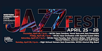 Primaire afbeelding van 27th Annual  Jazz Fest: WCSU Honors Jazz Ensembles & WCSU Alumni Big Band