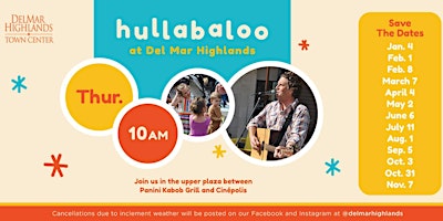 Imagem principal do evento Hullabaloo at Del Mar Highlands