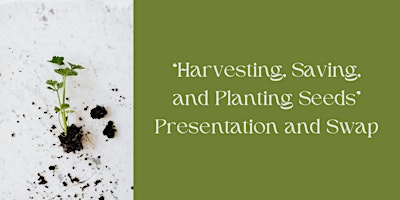 Imagem principal de "Harvesting, Saving, and Planting Seeds" Presentation and Swap