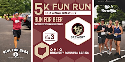 Image principale de 5k Beer Run x 4KD Crick Brewery | 2024 Ohio Brewery Running Series