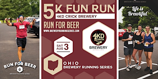 Imagem principal de 5k Beer Run x 4KD Crick Brewery | 2024 Ohio Brewery Running Series