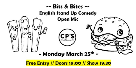 Primaire afbeelding van Bits & Bites #60- English Comedy - Open Mic Night