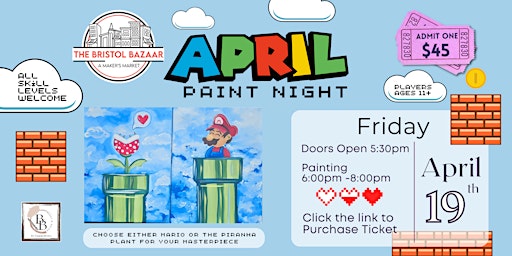 Imagen principal de April  Paint Party at Bristol Bazaar