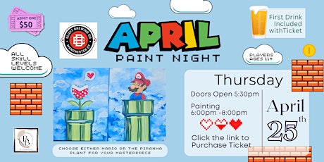 April Paint & Sip at  Elicit Brewing