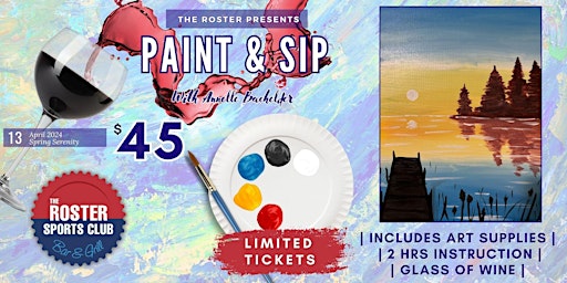 Primaire afbeelding van Spring Serenity Paint and Sip with Artist Annelle Bachelder
