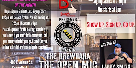 Brew Ha Ha - Open Mic primary image