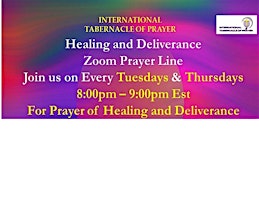 Imagem principal do evento Zoom Divine Healing and Deliverance Prayer Line