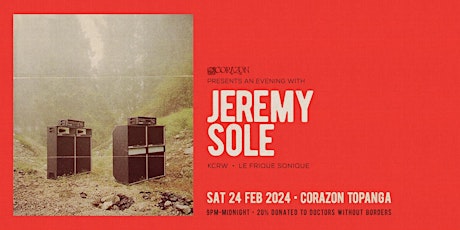 Primaire afbeelding van JEREMY SOLE AT CORAZON