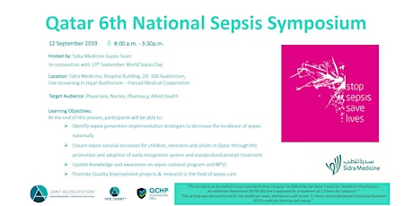 Qatar 6th National Sepsis Symposium primary image