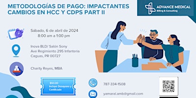 Imagem principal do evento Metodologías de Pago: Impactantes Cambios en HCC y CDPS Part II