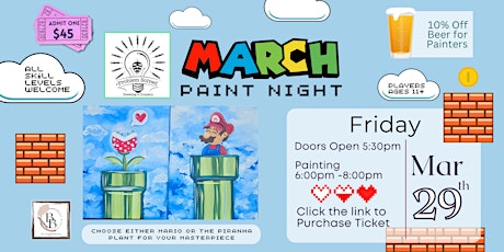 March  Paints and Pints at Problem Solved Brewing Co.