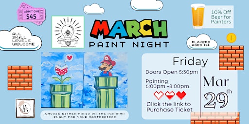 Hauptbild für March  Paints and Pints at Problem Solved Brewing Co.