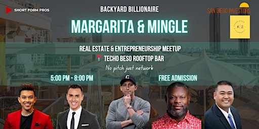 Primaire afbeelding van Margarita & Mingle - Business & Real Estate Rooftop Networking Event