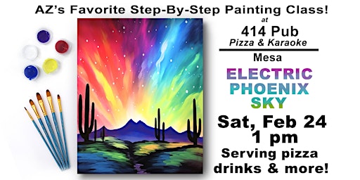 "Electric Phoenix Sky” Paint & Sip Party! primary image