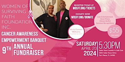 Primaire afbeelding van Women of Surviving Faith Foundation Inc. Cancer Awareness Banquet 2024