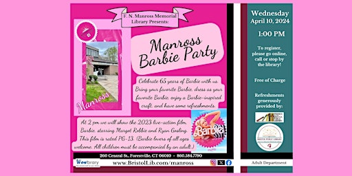 Primaire afbeelding van Barbie Party for All Ages!