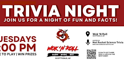 Imagem principal de Wok 'n Roll Scottsdale Trivia Night