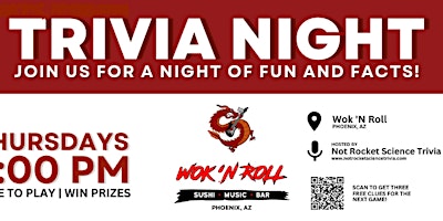 Wok 'n Roll Phoenix Trivia Night  primärbild