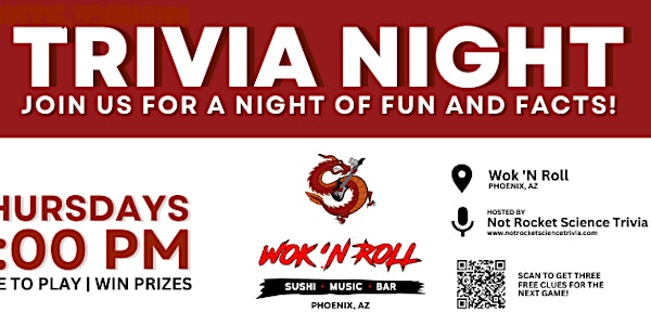 Wok 'n Roll Phoenix Trivia Night