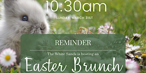 Imagem principal do evento Easter Brunch w/ Easter Bunny and Live Bunny Petting Zoo
