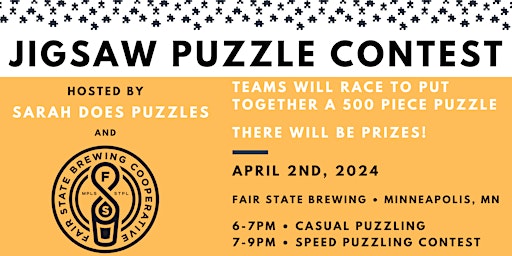 Imagem principal do evento Fair State Brewing Jigsaw Puzzle Contest - April 2nd