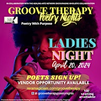 Imagem principal do evento GROOVE THERAPY POETRY NIGHTS _ Ladies Night. Celebrating Divine Femininity