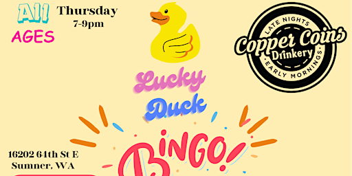 Imagem principal do evento Lucky Duck Bingo! ALL AGES!