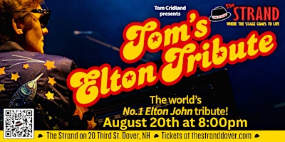Imagem principal do evento Tom’s Elton Tribute at the Strand