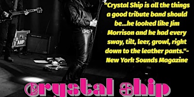 Primaire afbeelding van Crystal Ship TRIBUTE to The Doors LIVE at CAGE BREWING | SAT APR 27