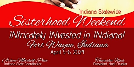 Primaire afbeelding van Indiana Statewide Sisterhood Weekend- PUBLIC