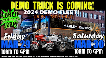 Primaire afbeelding van Harley-Davidson Demo Truck is Coming to Sonoma County Harley-Davidson!