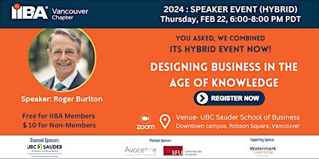 Designing Business in the age of Knowledge (Hybrid Event) primary image