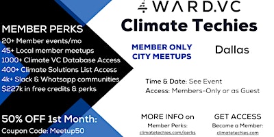 Immagine principale di Climate Techies Dallas: Crepes & Climate Member Meetup 