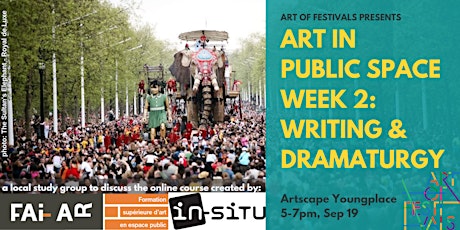 CREATE in Public Space: Toronto Session #2 - Writing & Dramaturgy primary image