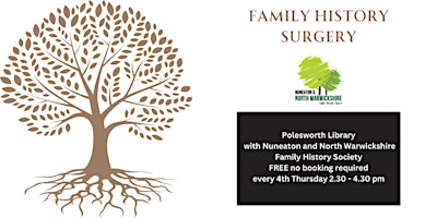 Primaire afbeelding van Family History Surgery at Polesworth Library