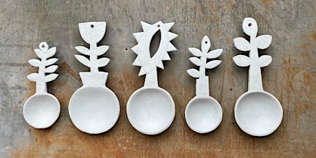 Spoons in Porcelain Paper clay