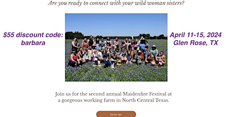 Women + Girls Retreat + Gongs! Maidenfire Festival