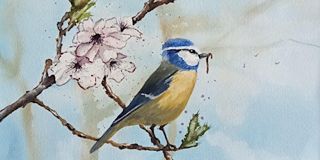 SPRING BIRD IN WATERCOLOUR