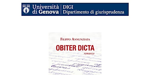 Presentazione del Romanzo di Filippo Annunziata “Obiter Dicta” primary image