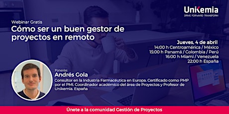 Webinar: Cómo ser un buen gestor de proyectos en remoto