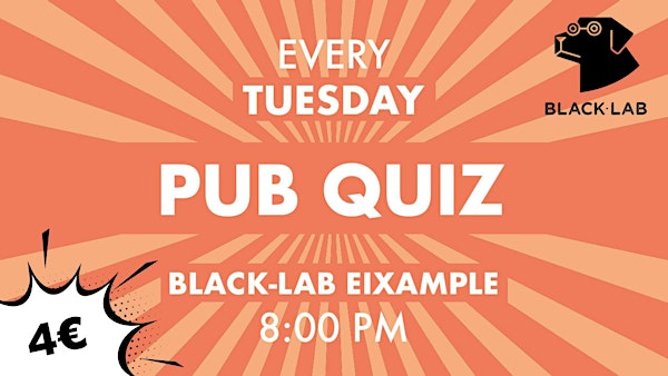 Pub Quiz at BlackLab Tap Room - Trivia Night in English! 8-10pm
