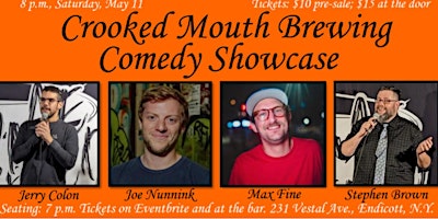 Imagem principal do evento Max Fine headlines the Crooked Mouth Brewing Comedy Night