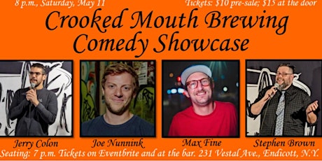 Max Fine headlines the Crooked Mouth Brewing Comedy Night