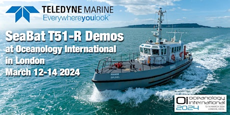 Teledyne RESON SeaBat T51-R On-water demos at Oceanology International 2024 primary image
