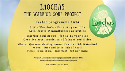 Laochas 6-11 yr Easter programme 2024