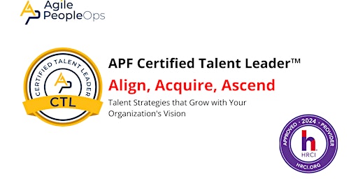 APF Certified Talent Leader™ (APF CTL™) | Apr 10-11, 2024 primary image