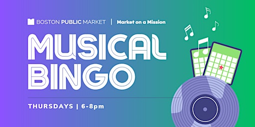 Imagem principal de Musical Bingo at the Boston Public Market with Sporcle