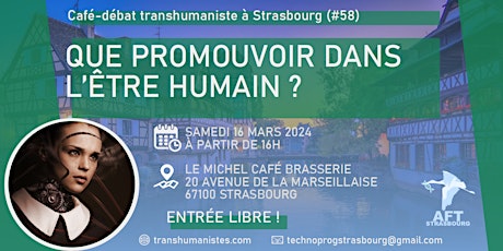 Café-débat Strasbourg — Que promouvoir dans l'être humain ? primary image