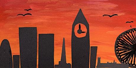 Adult's London Skyline Acrylic/Mixed Media Painting Workshop