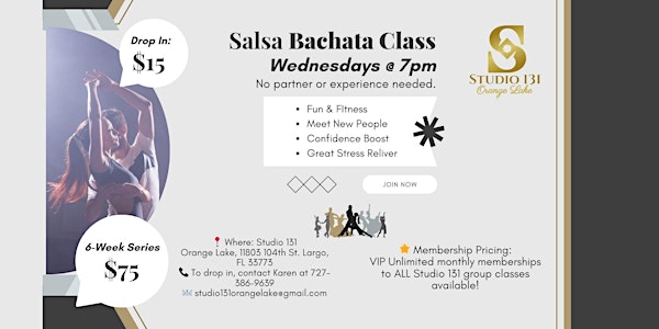 Wednesday Salsa/Bachata Class Series